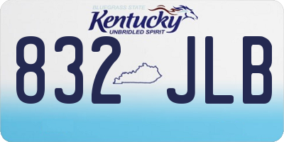 KY license plate 832JLB