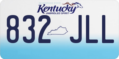 KY license plate 832JLL