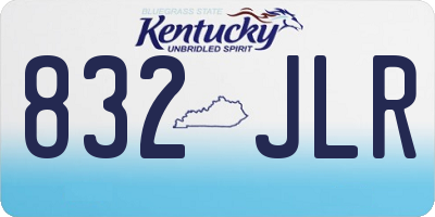 KY license plate 832JLR