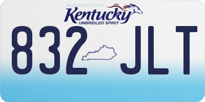 KY license plate 832JLT