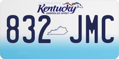 KY license plate 832JMC