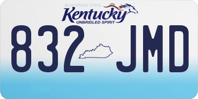 KY license plate 832JMD