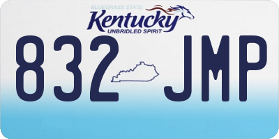 KY license plate 832JMP
