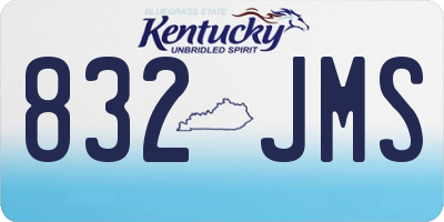 KY license plate 832JMS