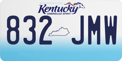 KY license plate 832JMW