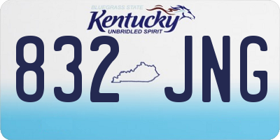 KY license plate 832JNG