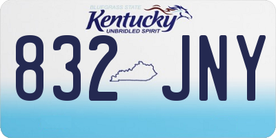KY license plate 832JNY