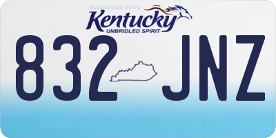 KY license plate 832JNZ