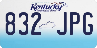 KY license plate 832JPG