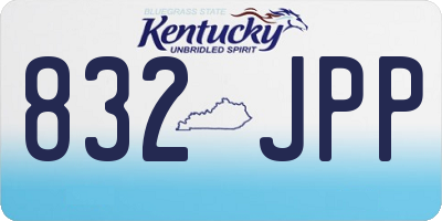 KY license plate 832JPP