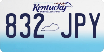KY license plate 832JPY