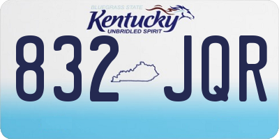 KY license plate 832JQR
