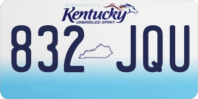 KY license plate 832JQU