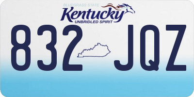 KY license plate 832JQZ