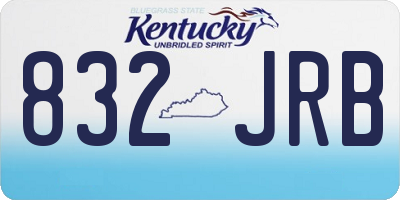 KY license plate 832JRB