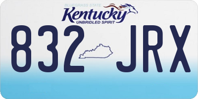 KY license plate 832JRX