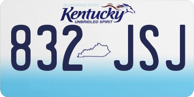 KY license plate 832JSJ