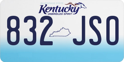 KY license plate 832JSO