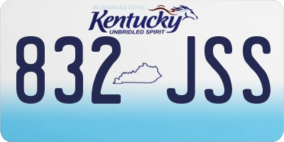 KY license plate 832JSS
