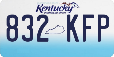 KY license plate 832KFP