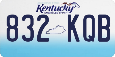 KY license plate 832KQB