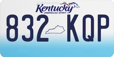 KY license plate 832KQP