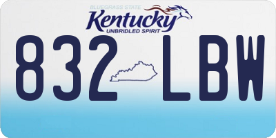 KY license plate 832LBW
