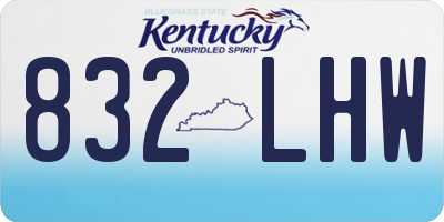 KY license plate 832LHW
