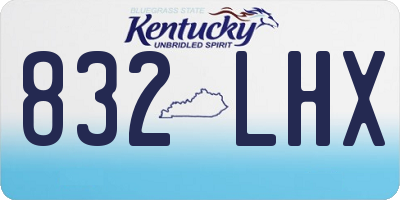 KY license plate 832LHX