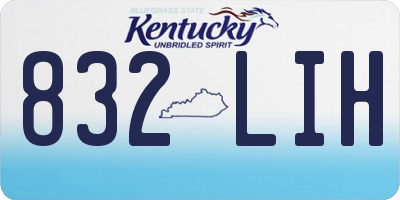 KY license plate 832LIH