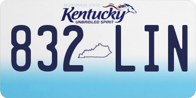 KY license plate 832LIN