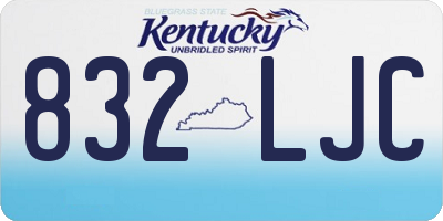 KY license plate 832LJC