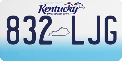 KY license plate 832LJG