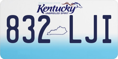 KY license plate 832LJI