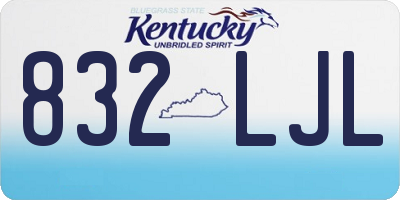KY license plate 832LJL
