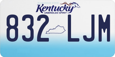 KY license plate 832LJM
