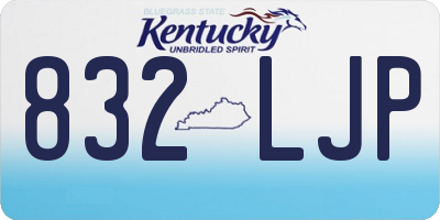 KY license plate 832LJP
