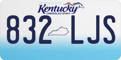 KY license plate 832LJS