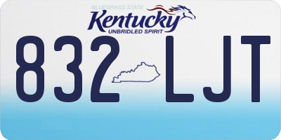 KY license plate 832LJT