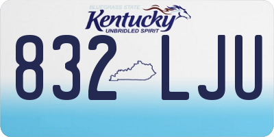 KY license plate 832LJU