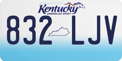 KY license plate 832LJV