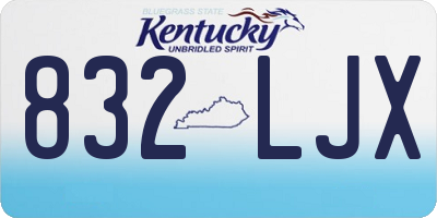 KY license plate 832LJX