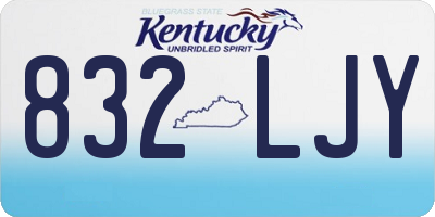 KY license plate 832LJY
