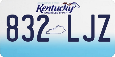 KY license plate 832LJZ
