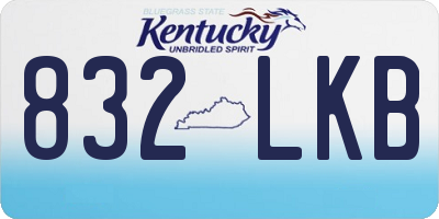 KY license plate 832LKB