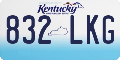 KY license plate 832LKG