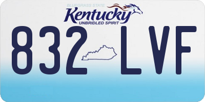 KY license plate 832LVF