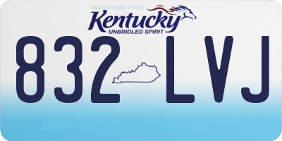 KY license plate 832LVJ