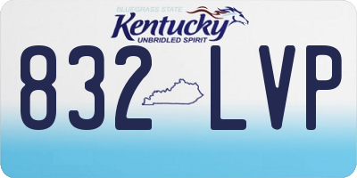 KY license plate 832LVP