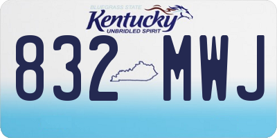 KY license plate 832MWJ